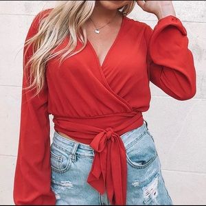Fashion Nova wrap top